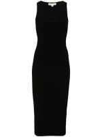 Clothing MICHAEL KORS RIBBED STRETCH KNIT CUTOUT MIDI DRESS