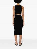 Clothing MICHAEL KORS RIBBED STRETCH KNIT CUTOUT MIDI DRESS