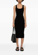 Clothing MICHAEL KORS RIBBED STRETCH KNIT CUTOUT MIDI DRESS