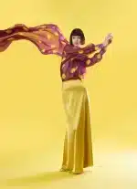 Clothing C MANOLO GOLD SATIN MAXI SKIRT 