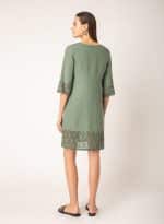 Clothing PLS FASHION LINEN DRESS WITH LACE