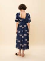 SUMMER SALES WE ARE SQUARE – NECK MIDI DRESS SARDELES NAVY