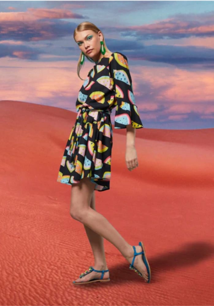 Clothes C MANOLO DRESS WITH PRINTED WATERMELON Clothes C MANOLO DRESS WITH PRINTED WATERMELON