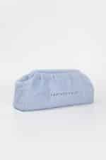 SUMMER SALES LEATHER TWIST DIMI TOWEL BLUE PASTEL CLUTCH