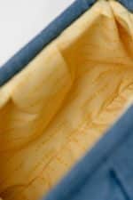 New Collection LEATHER TWIST DIMI BLUE DENIM CLUTCH