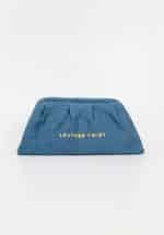 New Collection LEATHER TWIST DIMI BLUE DENIM CLUTCH