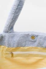 SUMMER SALES LEATHER TWIST MADALENA TOWEL BLUE PASTEL TOTE