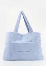 SUMMER SALES LEATHER TWIST MADALENA TOWEL BLUE PASTEL TOTE