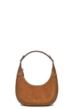 Bags MICHAEL KORS PRESTON SMALL SUEDE CRESCENT SHOULDER BAG