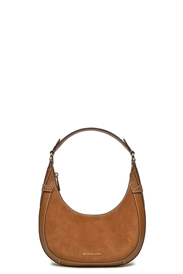 Bags MICHAEL KORS PRESTON SMALL SUEDE CRESCENT SHOULDER BAG