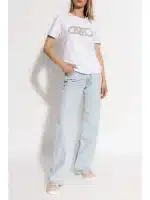 Clothing MICHAEL KORS GROMMETED EMPIRE LOGO ORGANIC COTTON T-SHIRT