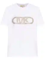Clothing MICHAEL KORS GROMMETED EMPIRE LOGO ORGANIC COTTON T-SHIRT