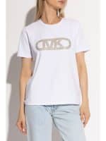 Clothing MICHAEL KORS GROMMETED EMPIRE LOGO ORGANIC COTTON T-SHIRT
