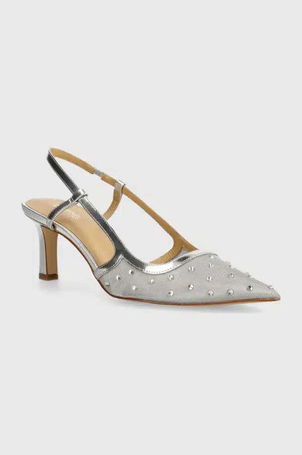 Pumps MICHAEL KORS SILVER ALORA MID SLINGBACK PUMP