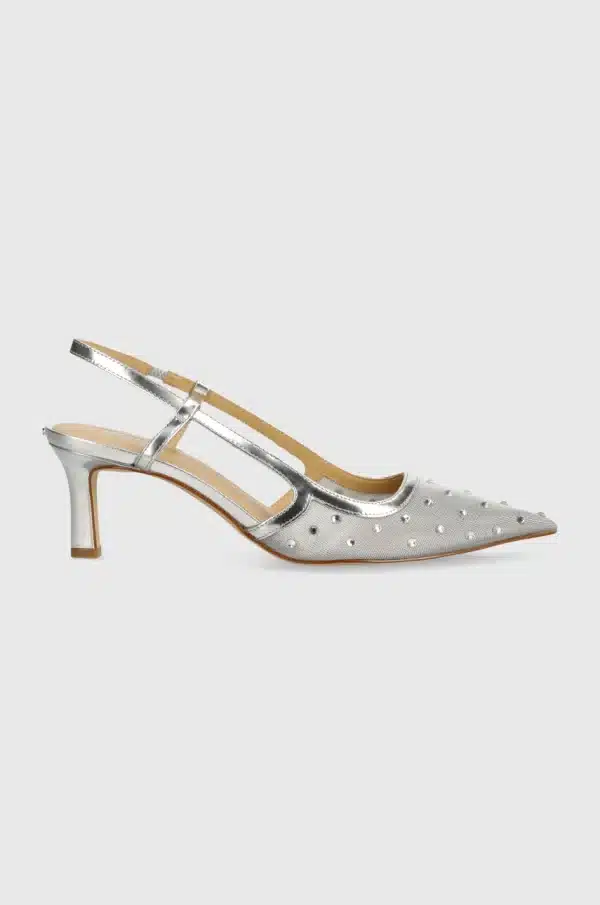 Pumps MICHAEL KORS SILVER ALORA MID SLINGBACK PUMP