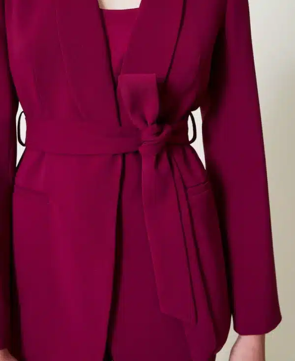 Clothing TWINSET BLAZER WITH BELT AND OVAL T CHAIN