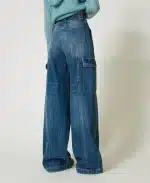 Clothing TWINSET HIGH WAIST CARGO JEANS WITH BELT
