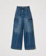 Clothing TWINSET HIGH WAIST CARGO JEANS WITH BELT