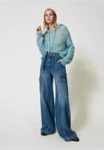 Clothing TWINSET HIGH WAIST CARGO JEANS WITH BELT