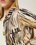 Clothing TWINSET ANIMAL PRINT SATIN SHIRT