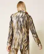Clothing TWINSET ANIMAL PRINT SATIN SHIRT