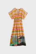 Clothing SCOTCH & SODA PRINTED ORGANIC COTTON BEACH KAFTAN