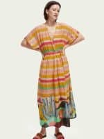 Clothing SCOTCH & SODA PRINTED ORGANIC COTTON BEACH KAFTAN