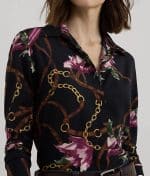 Clothing LAUREN RALPH LAUREN CLASSIC FIT PRINT CRÊPE SHIRT