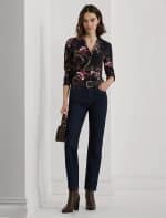 Clothing LAUREN RALPH LAUREN CLASSIC FIT PRINT CRÊPE SHIRT