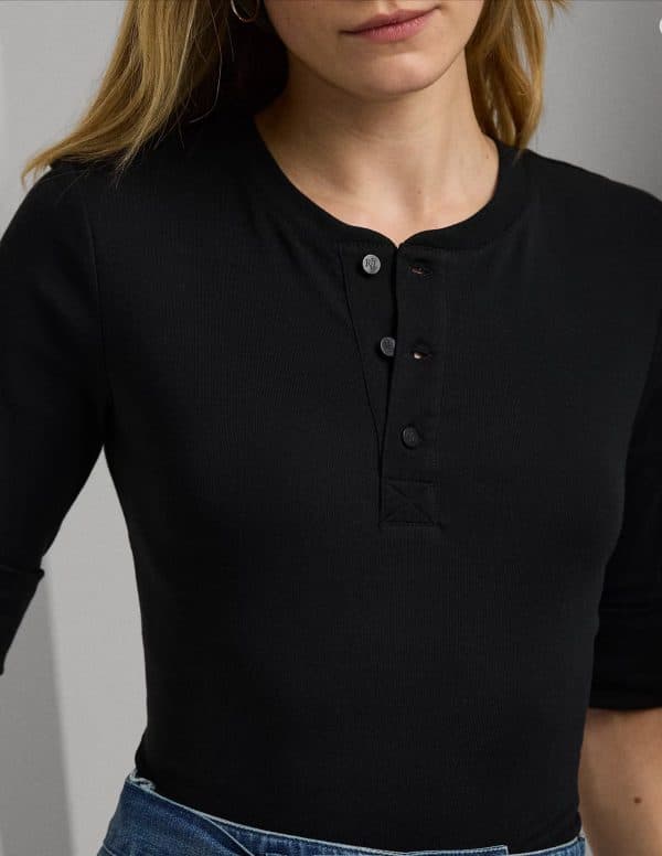 Clothes LAUREN RALPH LAUREN STRETCH COTTON HENLEY TEE