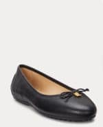 Flats LAUREN RALPH LAUREN JAYNA PEBBLED LEATHER DRIVER FLAT