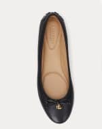 Flats LAUREN RALPH LAUREN JAYNA PEBBLED LEATHER DRIVER FLAT