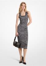 Clothing MICHAEL KORS LEOPARD JACQUARD KNIT DRESS