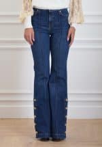 Clothing VICOLO FLARE JEANS WITH BUTTONS