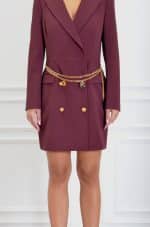Clothes ELISABETTA FRANCHI STRETCH COAT DRESS IN CRÊPE FABRIC WITH BELT