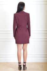 Clothes ELISABETTA FRANCHI STRETCH COAT DRESS IN CRÊPE FABRIC WITH BELT