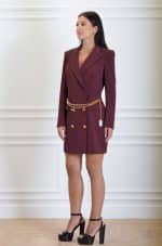 Clothes ELISABETTA FRANCHI STRETCH COAT DRESS IN CRÊPE FABRIC WITH BELT