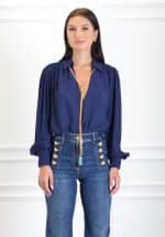 Clothing ELISABETTA FRANCHI BELL BOTTOM STRETCH COTTON JEANS WITH SIDE BUTTON PLACKET