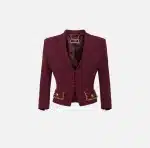 Clothes ELISABETTA FRANCHI CROPPED STRETCH CRÊPE JACKET WITH CHAIN