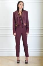 Clothes ELISABETTA FRANCHI CROPPED STRETCH CRÊPE JACKET WITH CHAIN