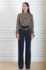 Clothing ELISABETTA FRANCHI PALAZZO TROUSERS IN STRETCH CRÊPE FABRIC WITH BELT