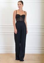 Clothes ELISABETTA FRANCHI JACQUARD CRÊPE COMBINED JUMPSUIT WITH LETTERING