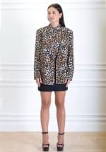 Clothes ELISABETTA FRANCHI DOUBLE BREASTED ANIMALIER CRÊPE JACKET