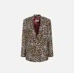 Clothes ELISABETTA FRANCHI DOUBLE BREASTED ANIMALIER CRÊPE JACKET