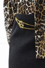 Clothes ELISABETTA FRANCHI MINISKIRT IN LAMINATED TWEED WITH LOGO ACCESSORY