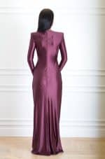 New Collection ELISABETTA FRANCHI RED CARPET DRESS IN LYCRA WITH KNOT AND LOGO ACCESSORY