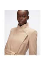 Clothing TED BAKER ROSE MIDI WOOL WRAP COAT WITH SHOULDER PANELS
