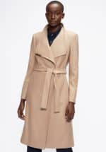 Clothing TED BAKER ROSE MIDI WOOL WRAP COAT WITH SHOULDER PANELS