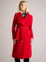Clothing TED BAKER ROSE MID LENGTH WOOL WRAP COAT