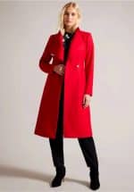 Clothing TED BAKER ROSE MID LENGTH WOOL WRAP COAT